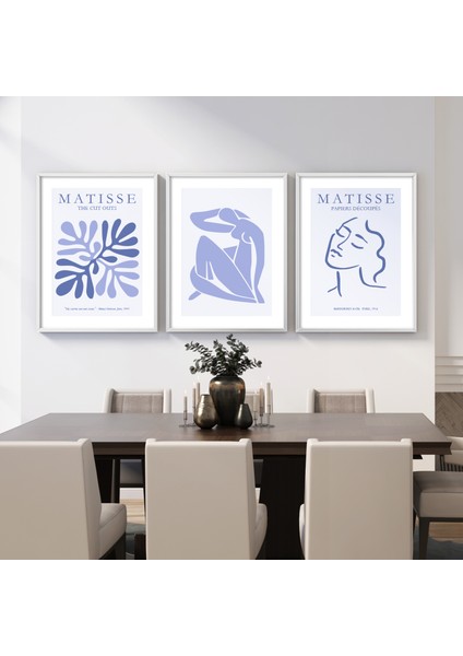 Henri Matisse - The Cut Outs 3'lü Tablo Seti