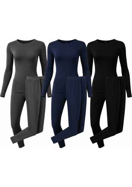 | 3 ' Adet 3'renk Termal Takım Kadın( Siyah Lacivert Antrasit ) fırsatları