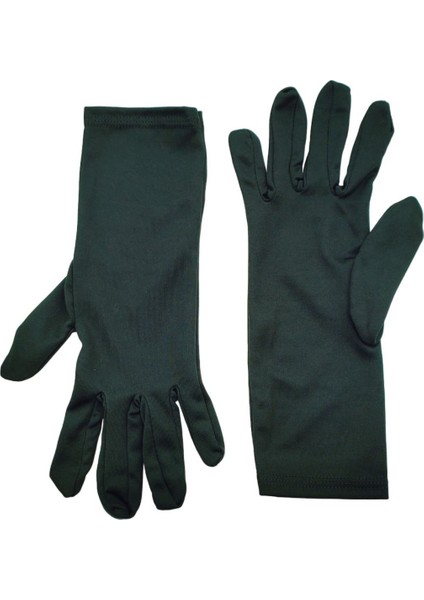 Koyu Yeşil Uzun Çarşaf Tesettür Gösteri Merasim Tören Eldiveni Gloves modelleri