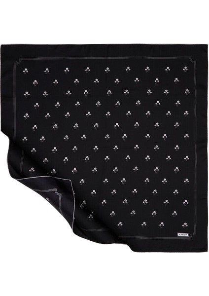 Siyah-Gold Ipekevi Ipek Eşarp 1277