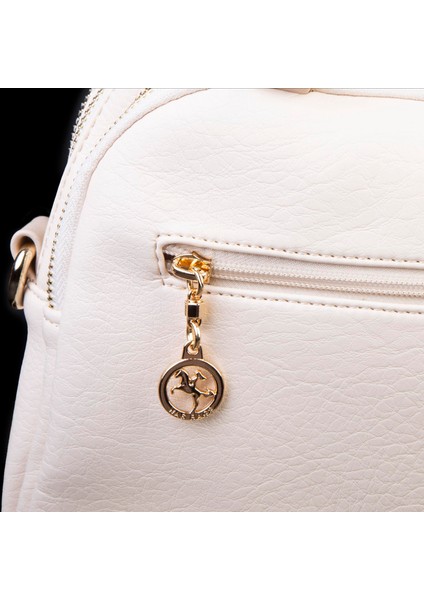 Kadın Çok Gözlü El Omuz ve Çapraz Çantası ( 25X20 Cm) Krem Victoria fırsatları