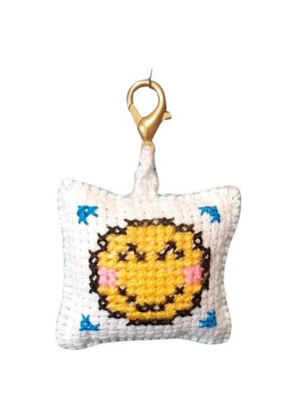 0218 El Yapımı Gülücük Emoji Çanta Süsü / Anahtarlık fiyatları