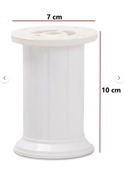 Elif Ayarlı Jumbo Ayak 10 cm Beyaz - Mutfak Altı, Dolap Ayağı, Komodin, Baza, Kanepe Koltuk Ayağı, Gardrop Ayağı (4 Adet) fırsatları