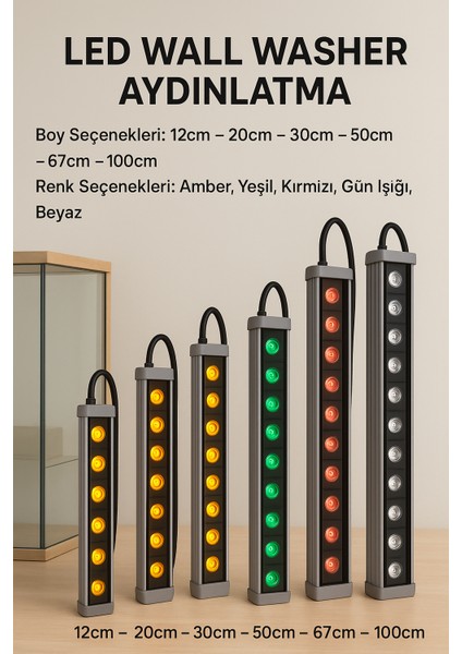 Dekoratif LED Wallwasher Işık | Renk ve Boy Seçenekli fiyatları