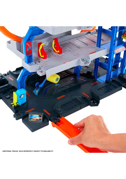 ® Mega Loop Garaj Hot Wheels City Mega Garaj Oyun Seti, 1:64 Ölçekli 1 Metal Oyuncak Araba ve 1 Oyuncak Helikopter JBM74 indirimleri