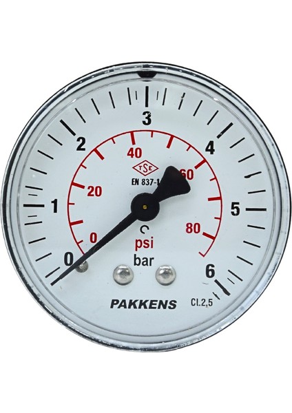 Manometre Q63 6 Bar Ark.ç.metal Kap.