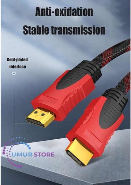 3mt Üç 3 Metre Sargılı HDMI Kablo Full Hd 1080 3D 4K 2160P Kaliteli HDMI 2k 4K HDMI 2.0 modelleri