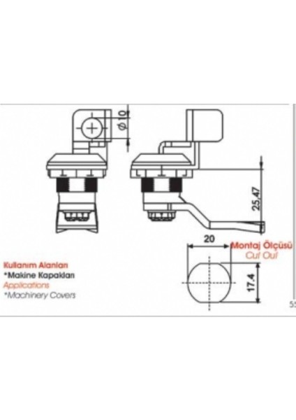 Asmalı Mandallı Kilit 203 2