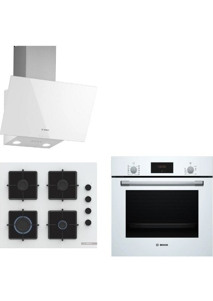 Beyaz 3 Lü Ankastre Set 298 ( HBF512BW1T - POP6C2P30O - DWK63PJ20T )