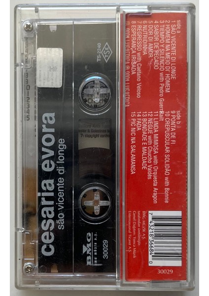 Cesaria Evora Sao Vicente Di Longe Kaset (Orijnal Dönem Baskı Kaset) fiyatları
