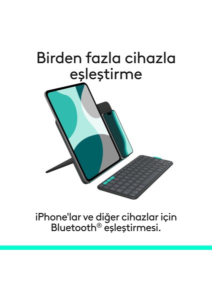 Flip Folio iPad Pro 13 Inç (M4), iPad Air 13 Inç (M2 ve M3) ile Uyumlu Klavyeli Tablet Kılıfı, Siyah modelleri