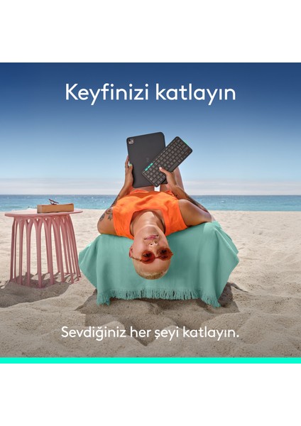 Flip Folio iPad Pro 13 Inç (M4), iPad Air 13 Inç (M2 ve M3) ile Uyumlu Klavyeli Tablet Kılıfı, Siyah
