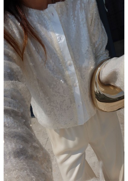 Kolları Otrişli Payetli Ceket fırsatları