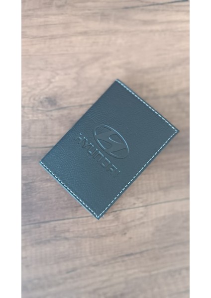 Hyundai Deri Dikişli Araç Ruhsat Kılıfı Kabı Oto Ruhsatlık Araba Ruhsat Koruyucu