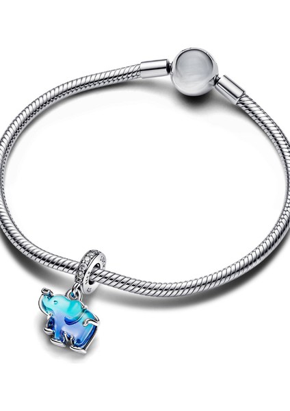 Sallantılı Mavi Cam Fil Charm fırsatları