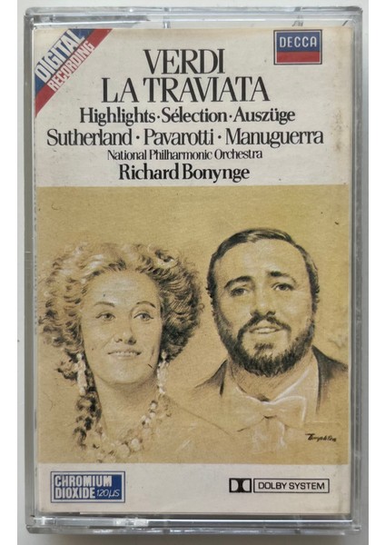 Verdi La Traviata Kaset (Orijnal Dönem Baskı Kaset)
