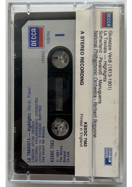 Verdi La Traviata Kaset (Orijnal Dönem Baskı Kaset) fiyatları