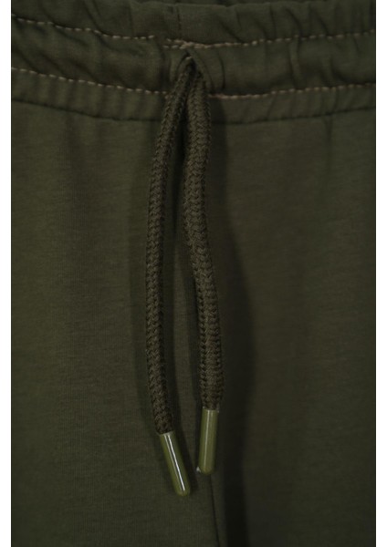 Baskılı Bağcıklı Haki Renk Erkek Çocuk Eşofman Tek Alt fırsatları