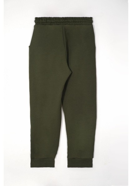 Baskılı Bağcıklı Haki Renk Erkek Çocuk Eşofman Tek Alt indirimleri
