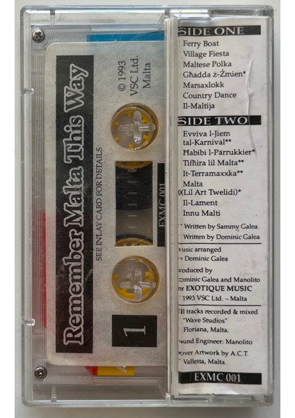Remember Malta This Way Kaset (Orijnal Dönem Baskı Kaset) fiyatları
