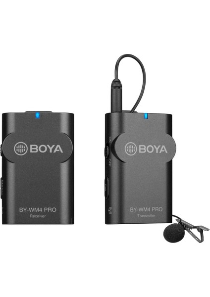 By-Wm4 Pro K1 Kablosuz Yaka Mikrofonu, 3.5 mm Jak, 84DB, 50 M Çalışma Mesafesi, 1 Adet
