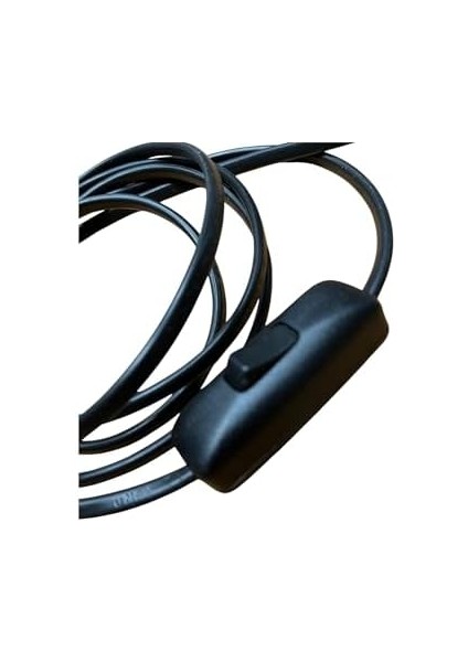 Adet Fişli Anahtarlı Arapuarlı Hazır Kablo | 2 Metre, 0.50 Mm² Siyah | Aplik, Abajur, Masa Lambası, Led Trafosu Için Pratik Uzatma Kablosu (3) modelleri