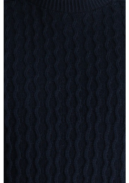 Bisiklet Yaka Regular Fit Dikişsiz Desenli Triko Kazak indirimleri