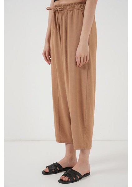 6591 Dokuma Şalvar Pantolon - Camel fırsatları