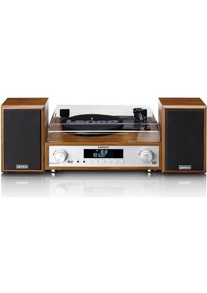 MC-160 Wd Pikap Hi-Fi Stereo Seti Bluetoothlu Dab+ Fm Radyo Usbli Mp3 Kayıt Özellikli Müzik Seti Plakçalar Ahşap modelleri