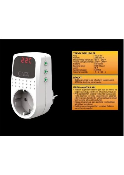 Akım Korumalı Priz Regülatör CT-9187 fırsatları