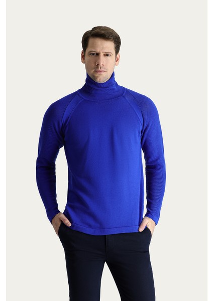 Balıkçı Yaka Slim Fit Dar Kesim Desenli Pamuklu Triko Kazak fiyatları