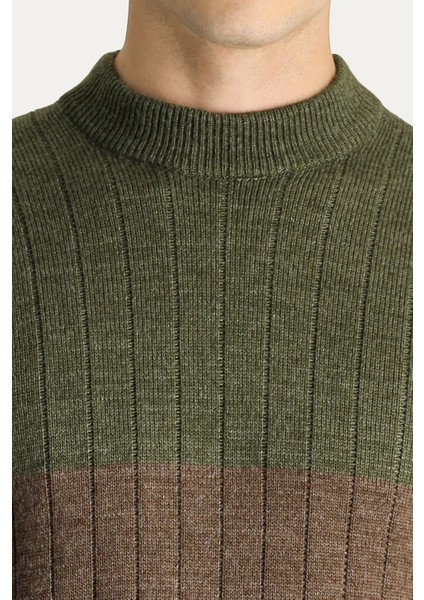 Bisiklet Yaka Slim Fit Dar Kesim Desenli Triko Kazak indirimleri