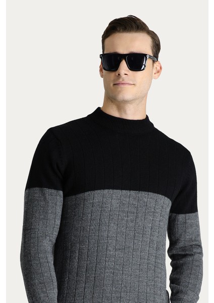 Bisiklet Yaka Slim Fit Dar Kesim Desenli Triko Kazak fiyatları