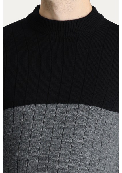 Bisiklet Yaka Slim Fit Dar Kesim Desenli Triko Kazak indirimleri