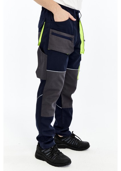 Iş Pantolonu Lizbon Plus Model Çok Cepli Harman Kumaş Lacivert modelleri