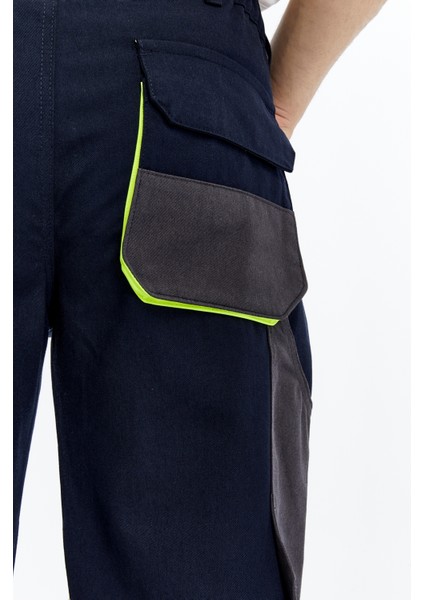 Iş Pantolonu Lizbon Plus Model Çok Cepli Harman Kumaş Lacivert