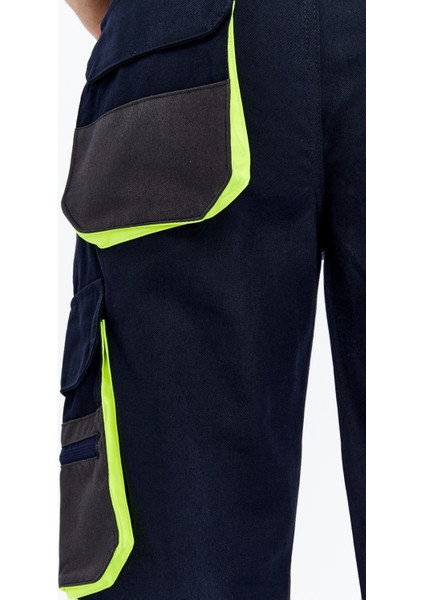 Iş Pantolonu Lizbon Plus Model Çok Cepli Harman Kumaş Lacivert