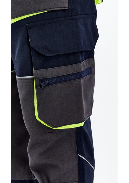 Iş Pantolonu Lizbon Plus Model Çok Cepli Harman Kumaş Lacivert