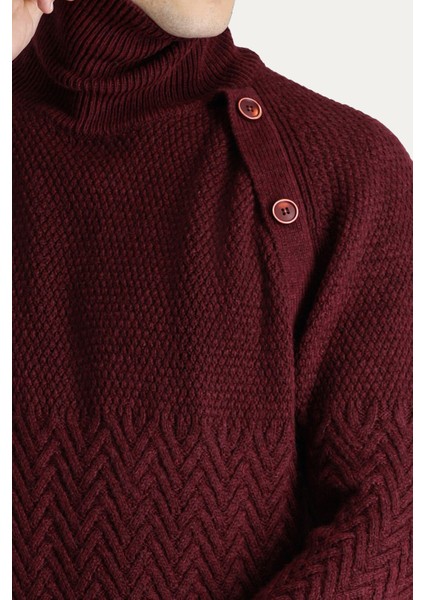 Balıkçı Yaka Slim Fit Dar Kesim Desenli Yünlü Triko Kazak indirimleri