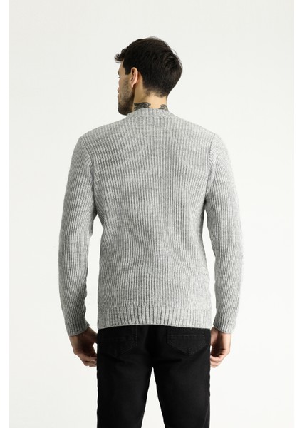 Bisiklet Yaka Slim Fit Dar Kesim Desenli Triko Kazak indirimleri