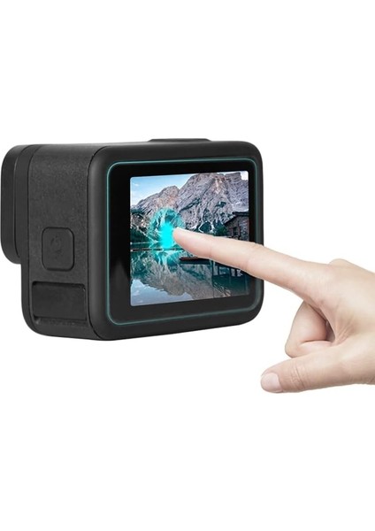 Hero 9 Temperli Cam Ekran Koruyucu, Gopro Hero 9, 10, 11, 12 Black ile Uyumlu modelleri
