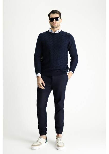 Bisiklet Yaka Slim Fit Dar Kesim Desenli Triko Kazak fiyatları