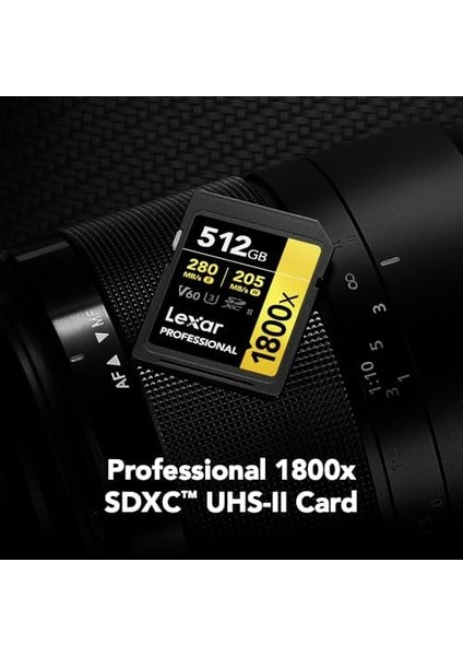 Gold Serisi Profesyonel 1800X 512GB Sdxc Uhs-Iı U3 Hafıza Kartı fiyatları