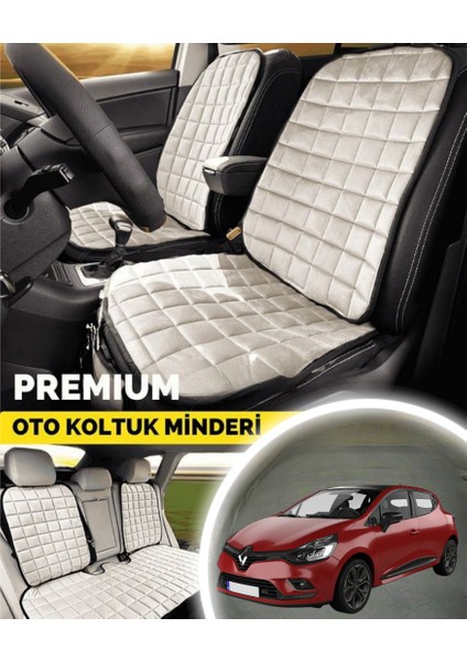 Renault Clio 4 Koltuk Minder Ortopedik Cepli Araç ve Kılıf Seti–tam Uyumlu,bej Renk,konforlu Tasarım