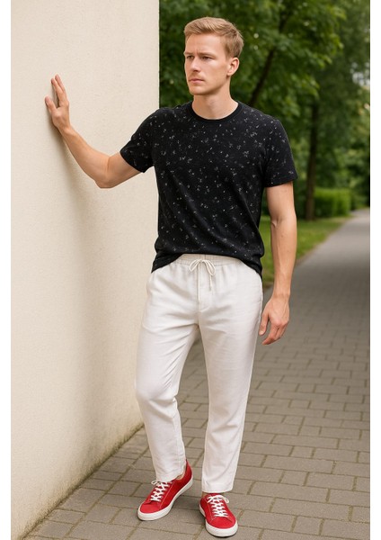 Erkek Flam Keten Rahat Kesim Pantolon fiyatları