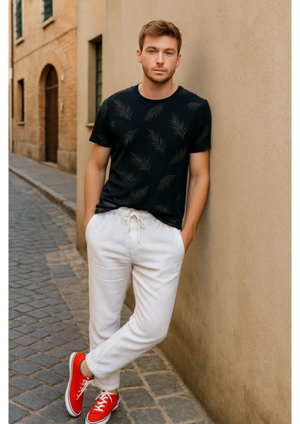 Erkek Flam Keten Rahat Kesim Pantolon modelleri