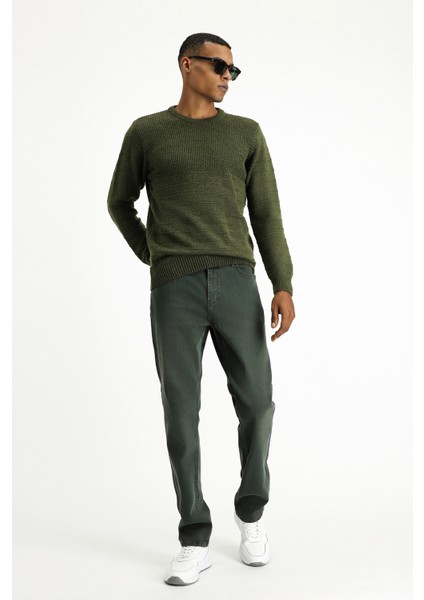 Bisiklet Yaka Slim Fit Dar Kesim Desenli Triko Kazak fiyatları