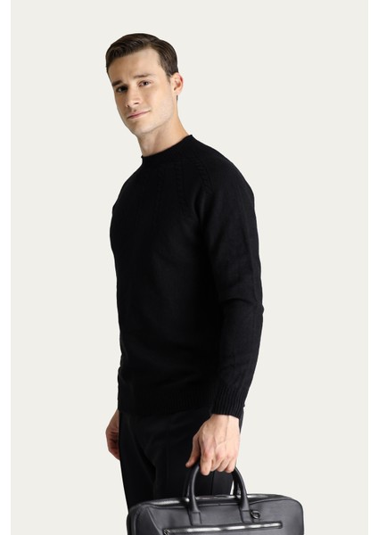 Yarım Balıkçı Yaka Slim Fit Dar Kesim Dikişsiz Desenli Triko Kazak fiyatları