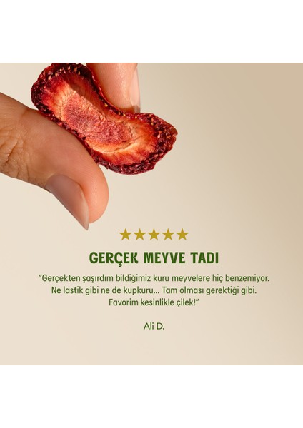 Kurutulmuş Çilek - Soft Dried - Atıştırmalık Kuru Meyve 3 x 50 gr indirimleri