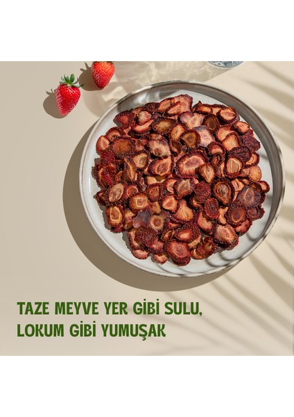 Kurutulmuş Çilek - Soft Dried - Atıştırmalık Kuru Meyve 3 x 50 gr